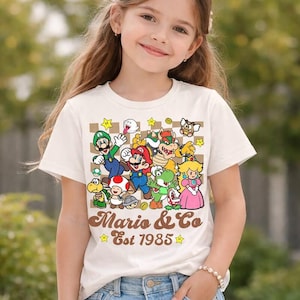 Disneyland Mario Est 1985 Shirt, Mario Galaxy Movie Shirt, Mario Luigi Princess Peach Shirt, Epic Universal Family Group Matching Tee 13 image 1