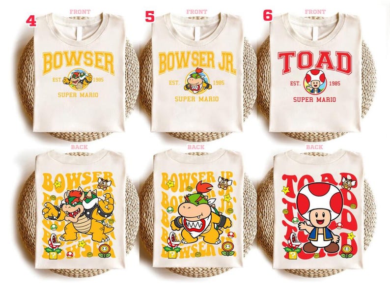 Custom Super Mario Characters Shirt, Mario Galaxy Movie Shirt, Disneyland Mario And Friend Shirt, Epic UniverseFamily Matching Shirt 03 image 2