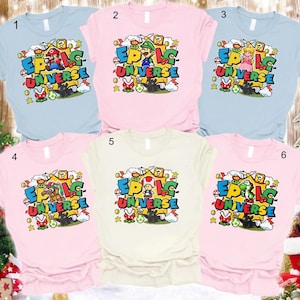Epic Universe Vacation 2026 Shirt, Disneyland Super Mario Family Shirt, Mario Galaxy Movie Tee, Epic Universe Family Trip Matching Shirt 00 image 1