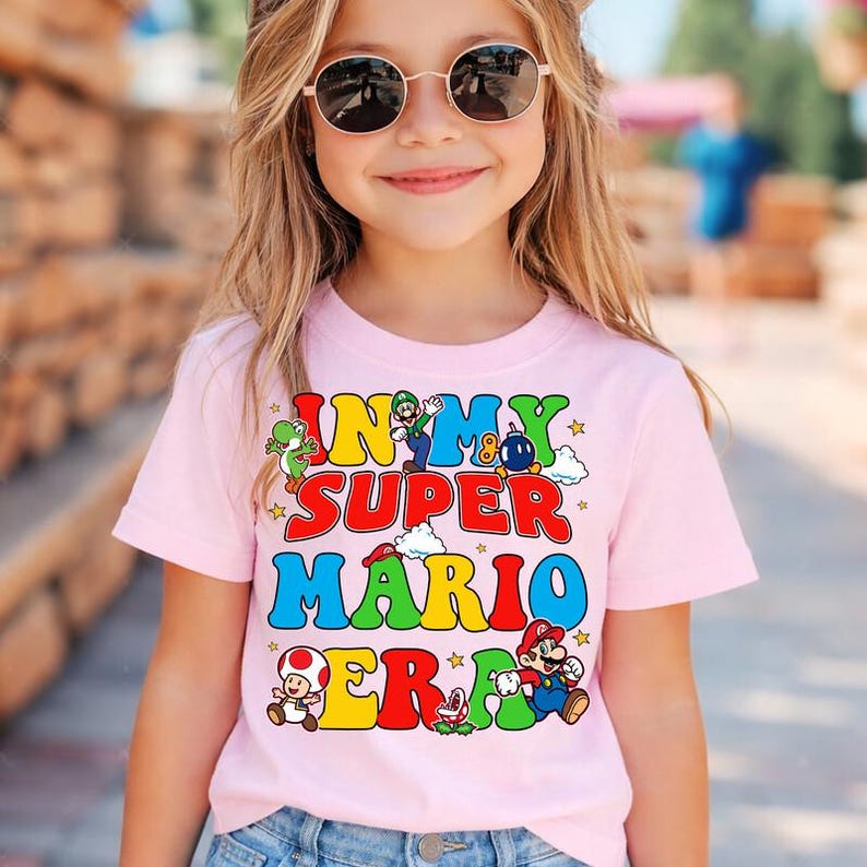 In My Super Mario Era Shirt Super Mario Character Shirt Mario Shirt Disneyland Mario Video Game Tee Epic Universal Family Tee image 2