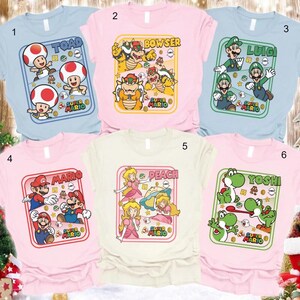 Super Mario Characters Shirt Mario Galaxy Movie Shirt Super Mario Family Shirt Disneyland Mario Video Games Shirt Epic Universe Shirt 12 image 3