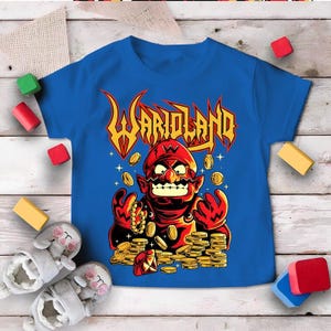 Warioland Video Game Shirt Super Mario Wario Shirt Mario Galaxy Movie Shirt Epic Universe Family Shirt Disneyland Mario Group Matching Tee image 3