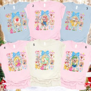 Chemise avec nœud Super Mario Coquette Disneyland, t-shirt du film Mario Galaxy, chemise voyage univers 2026, chemise assortie famille univers épique 09 image 1