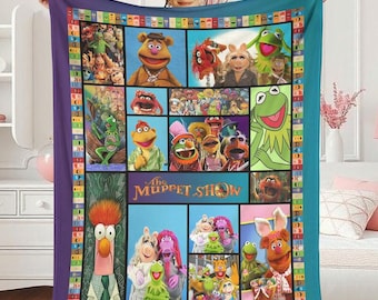 The Muppet Christmas Carol Fleece Blanket, Muppet Show Characters Blanket, Comedy Film Blanket, The Muppets Blanket, Blanket Gift