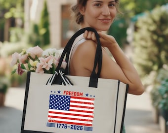 Usa 4th of July Tote Bag, America 2026 Bag