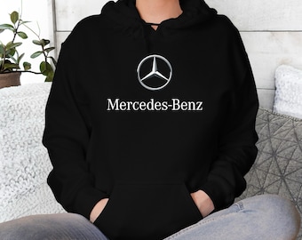 Mercedes Benz Logo Hoodie | Luxury Car Graphic Hoodie | Unisex Streetwear Automotive Fashion Pullover | Premium Casual Style Wear
