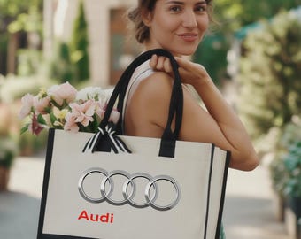 Audi Car Logo Tote Bag, Canvas Fan Accessory