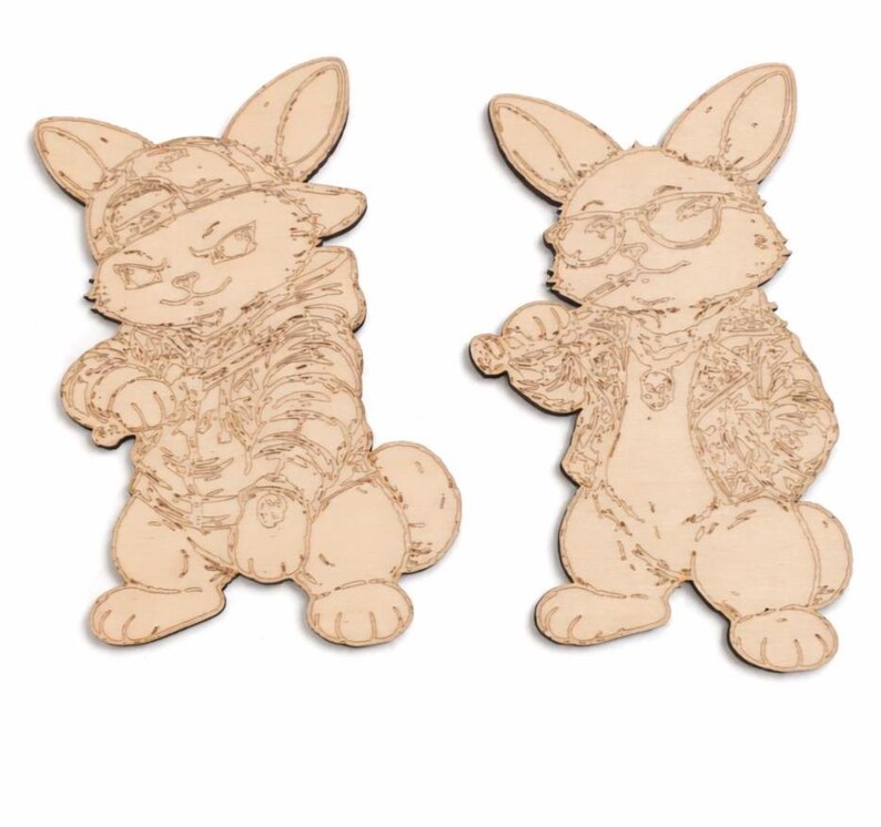Cool Bunny Bad Bunny Laser Cut SVG DXF File | Street Style Rabbit ...