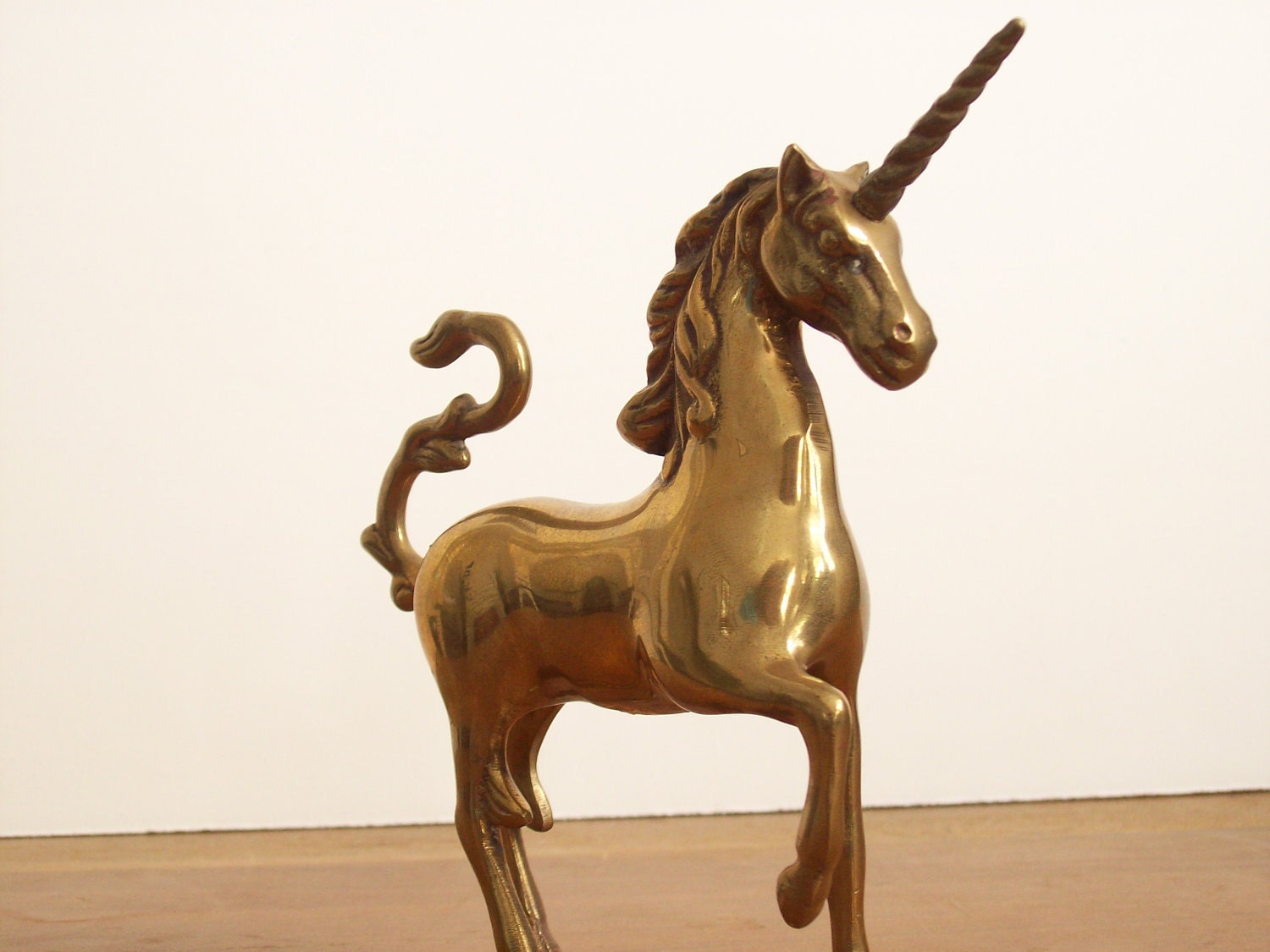 Vintage Brass Unicorn Figurine Statue Etsy