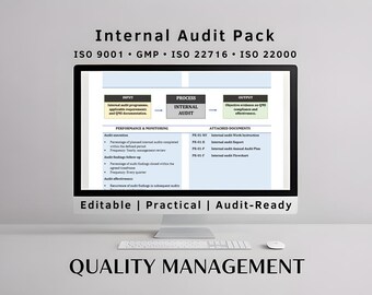 Internal Audit System Pack | QMS Process & Documents (Digital Download)