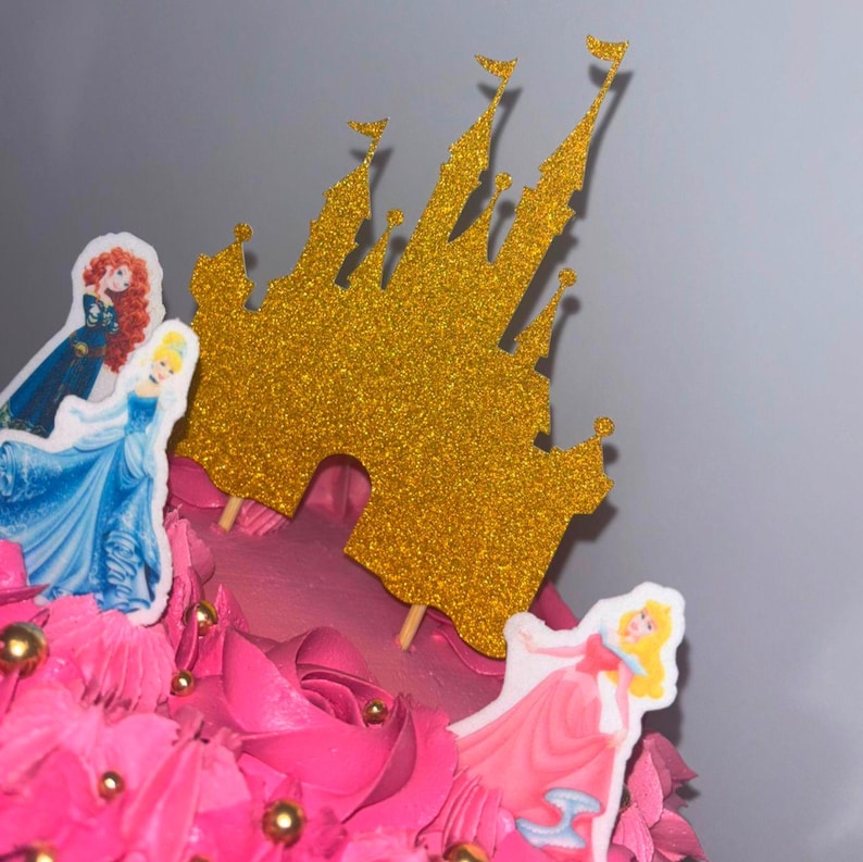 Princess Castle Birthday Cake Topper | Fairytale Castle Cake Decoration ...