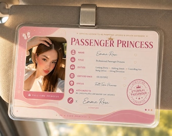 Custom Photo Passenger Queen Car Visor, Car Accessories Owner Gift, Girl Friend Wife Photo Car Visor, Car Decor Gift For Husband, Boyfriend