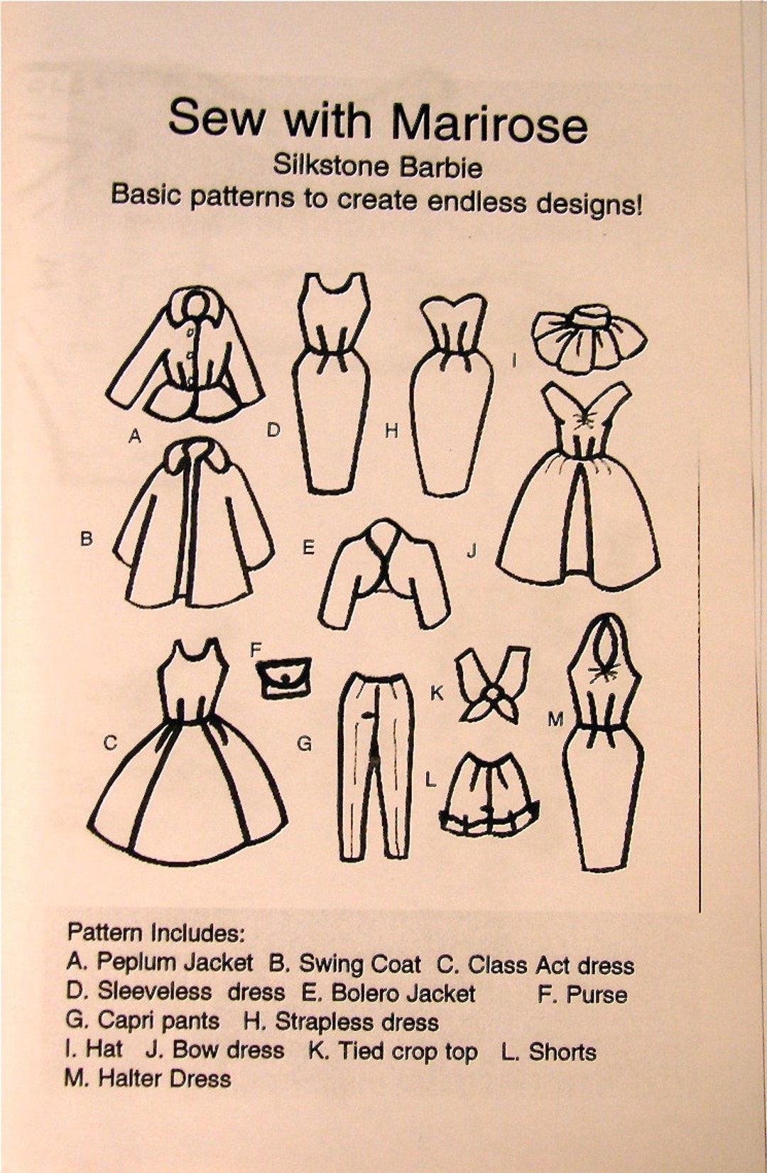 Pattern for the "silkstone Barbie" by Marirose in PDF - Etsy