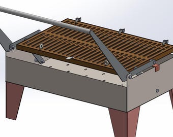 Flip grill - griglia rotante - progetti e file dxf
