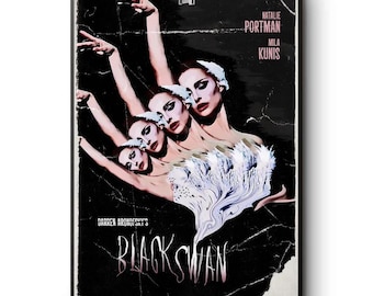 Descarga digital PNG de cisne negro vintage