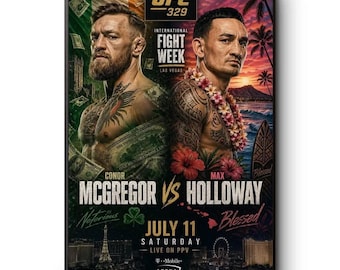 UFC 329 png Conor McGregor Max Holloway International Fight Week 11 de julio de 2026 png descarga digital
