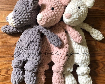 Plush Bear, Nursery Stuffed Animal, Ever Bear, Lovie, CUSTOMIZABLE, Crochet, Crochet Animal