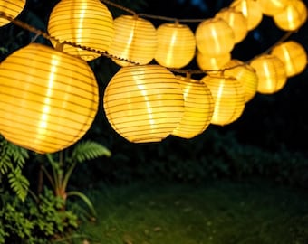 Guirnalda de luces solares para exteriores, impermeable, ideal para jardín, patio y decoración bohemia. Guirnalda LED con energía solar para bodas y fiestas.