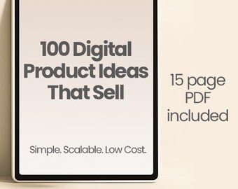 Digital Product Ideas – 100 Profitable Digital Products to Sell Online | PDF Guide