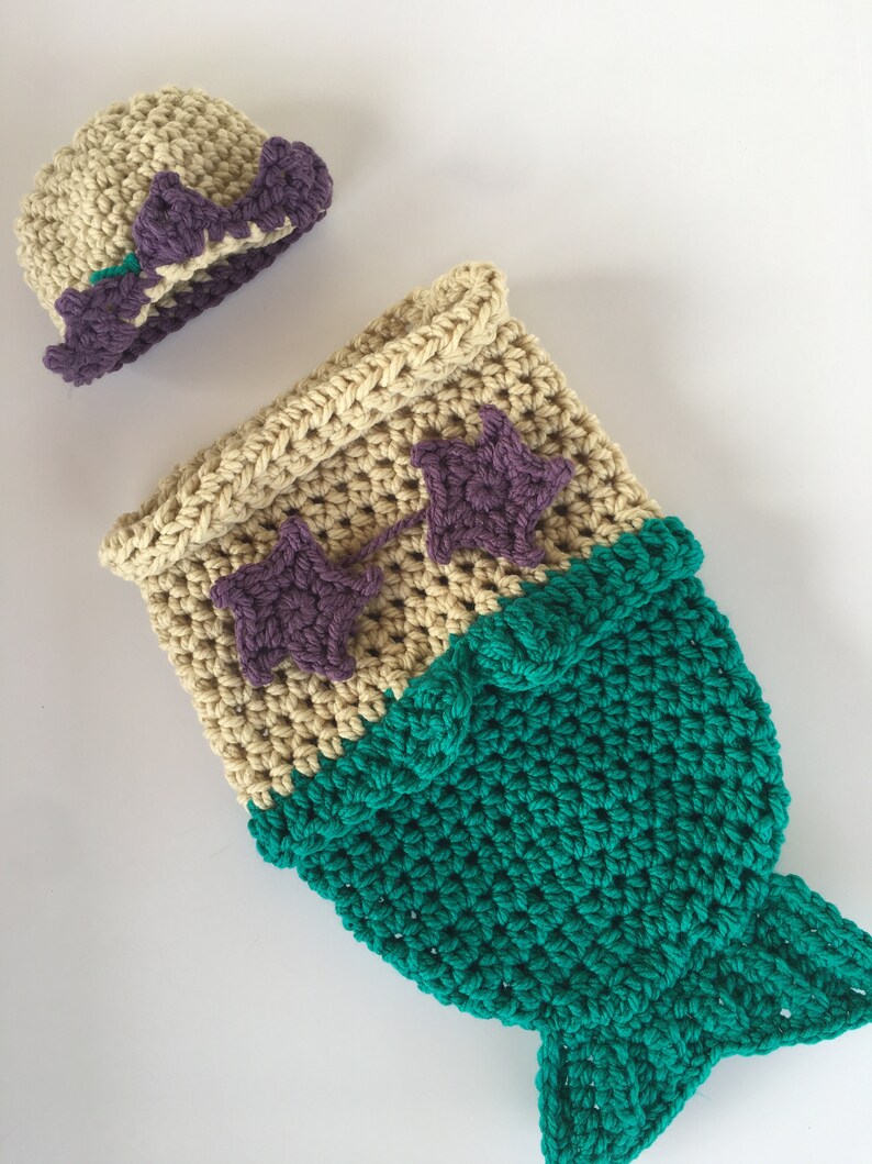 Crochet Pattern Newborn Mermaid Cocoon Etsy