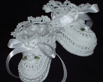 Crochet Preemie Baby Booties Reborn Doll