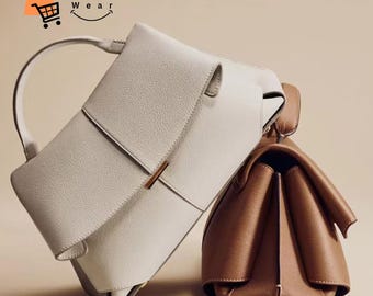 Designer Leather Handbag for Women | Luxury Top Handle Tote | Stylish Work Everyday Purse