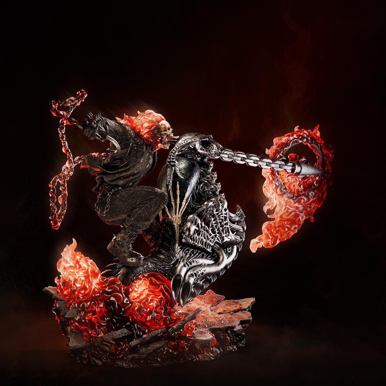Ghost Rider 3D STL Statue Print Model File - Etsy