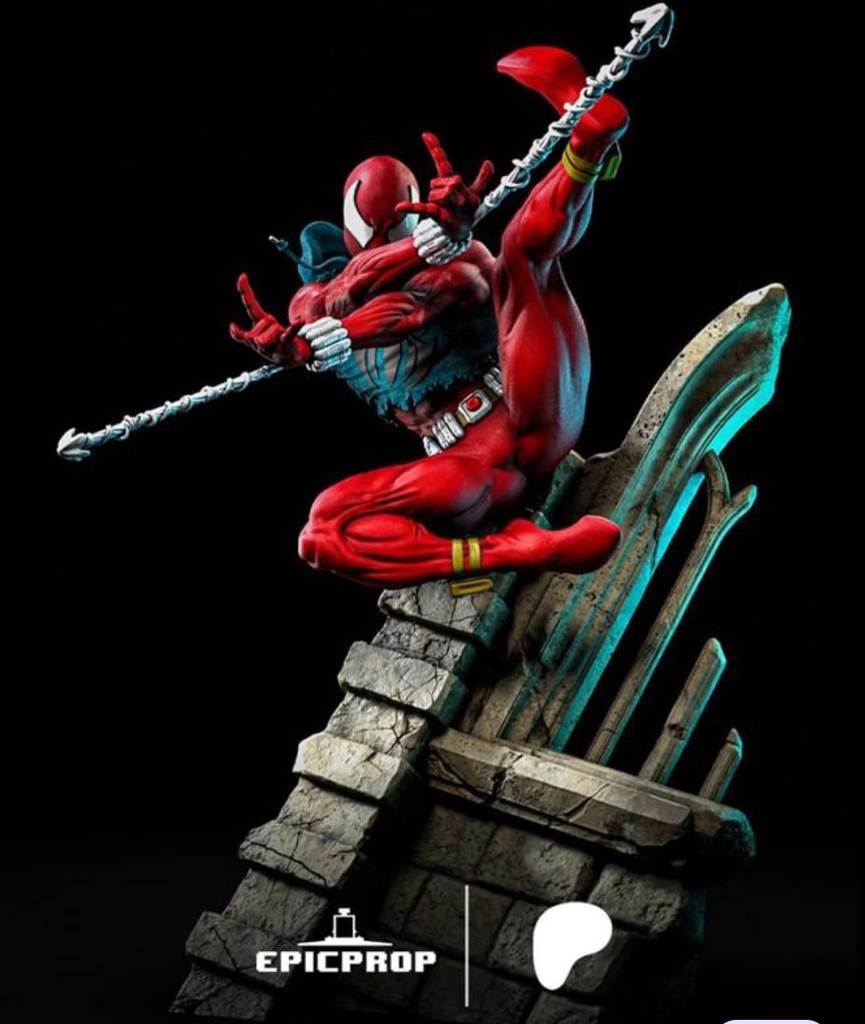 Scarlet Spiderman 3D STL Statue Print Model File - Etsy