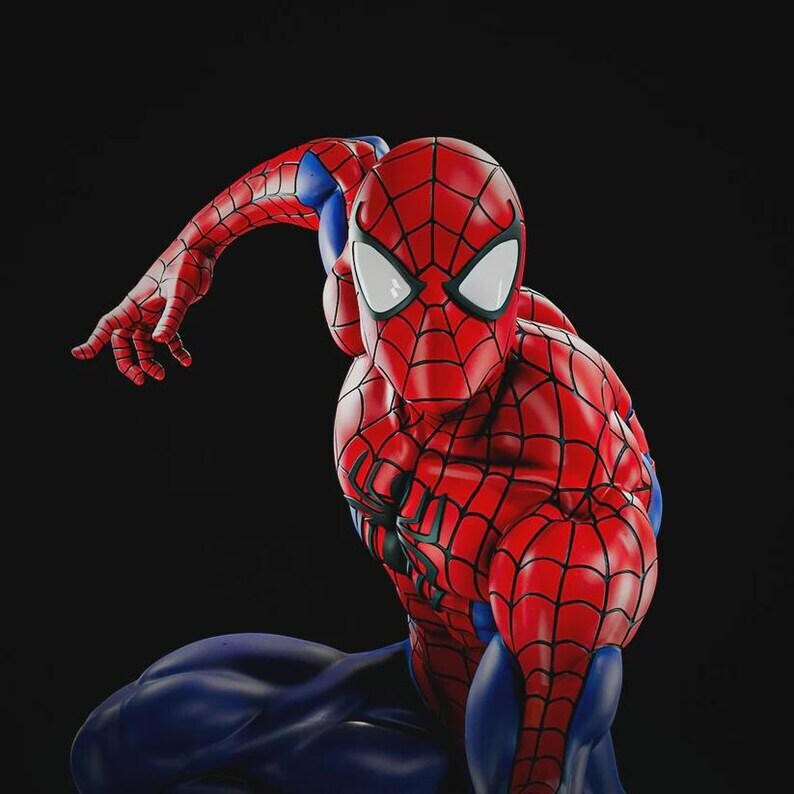 Spiderman Classic 3D STL Statue Print Model File - Etsy