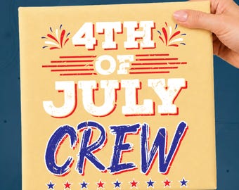 4th Of July Crew DTF Transfer, Patriotic Family Matching Shirt Heat Press, 4th Of July Family Group Tee, Patriotic BBQ Crew Ready To Press