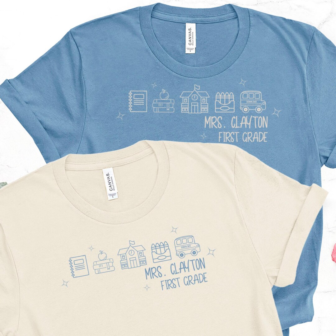 Custom First Grade Teacher Shirts, Custom Gift for First Grade Teacher ...
