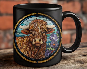 Beautiful Mug for Animal Lover, Unique Design for Mother's Day, Birthday, Best Friend Gift, Highland Cow Gifts, Cattle, Fluffy Highland Cows