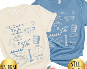 Matching Family Niagara Falls Vacation Shirts, Group Gift for Trip to Niagara Falls, Personalized Family Custom Gift for Niagara Falls Trip