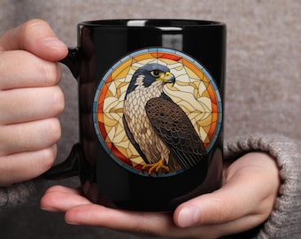 Beautiful Mug Gift Unique Design Gift for Friend, Father's Day Gift for Teacher, Birthday Gift Mug for Him, Peregrine Falcon Bird Lover Gift