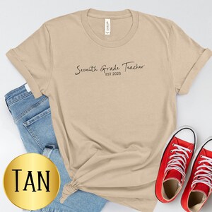 Seventh Grade Teacher Shirt Gift for 7th Grade Teacher Appreciation Gift, New Seventh Grade Preppy Teacher Tshirt for Back to School Tee