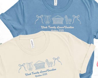 Matching Family Greece Vacation Shirt, Family Gift for Travel to Athens, Personalized Greek Family Trip Custom Gift for Group Trip to Greece