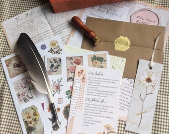 Monthly Journal Prompts for Christian Women | Snail Mail Club | Cottagecore Theme