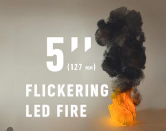 5in Flickering  Fire & Smoke LED Effect