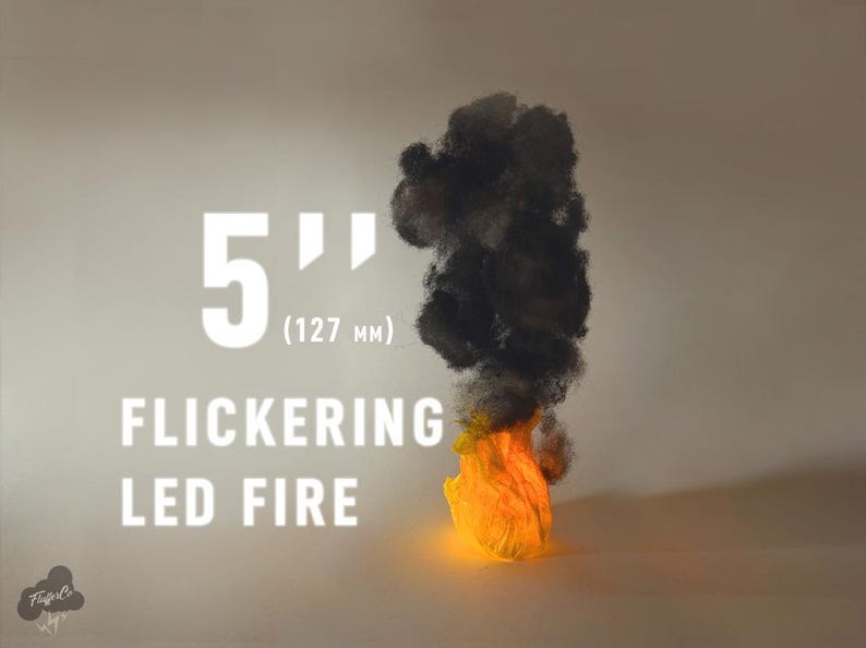 5in Flickering Fire & Smoke LED Effect - Etsy