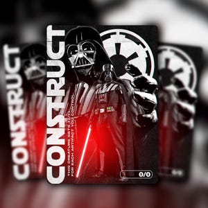 CONSTRUCT Token Foil for Magic: The gathering MTG - Planet wars - Darth Vader - proxy
