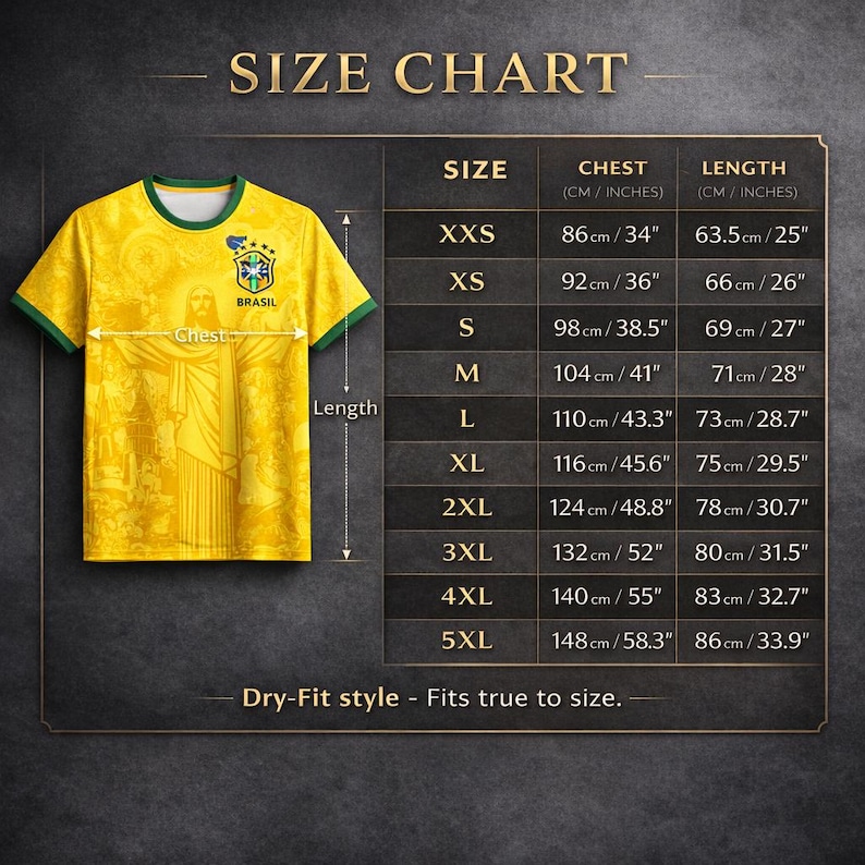 Brasilien fotbollströja — Kristusstatyn Tee — Unisex fotbollströja (2 färger) bild 6