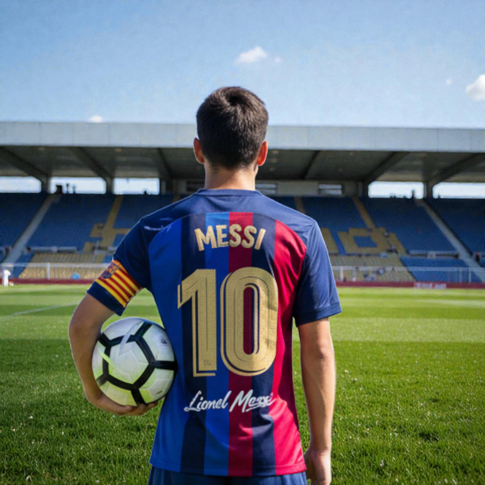 Messi 10 T-shirt | FC Barcelona Style Jersey | Football Fan Tee - Etsy