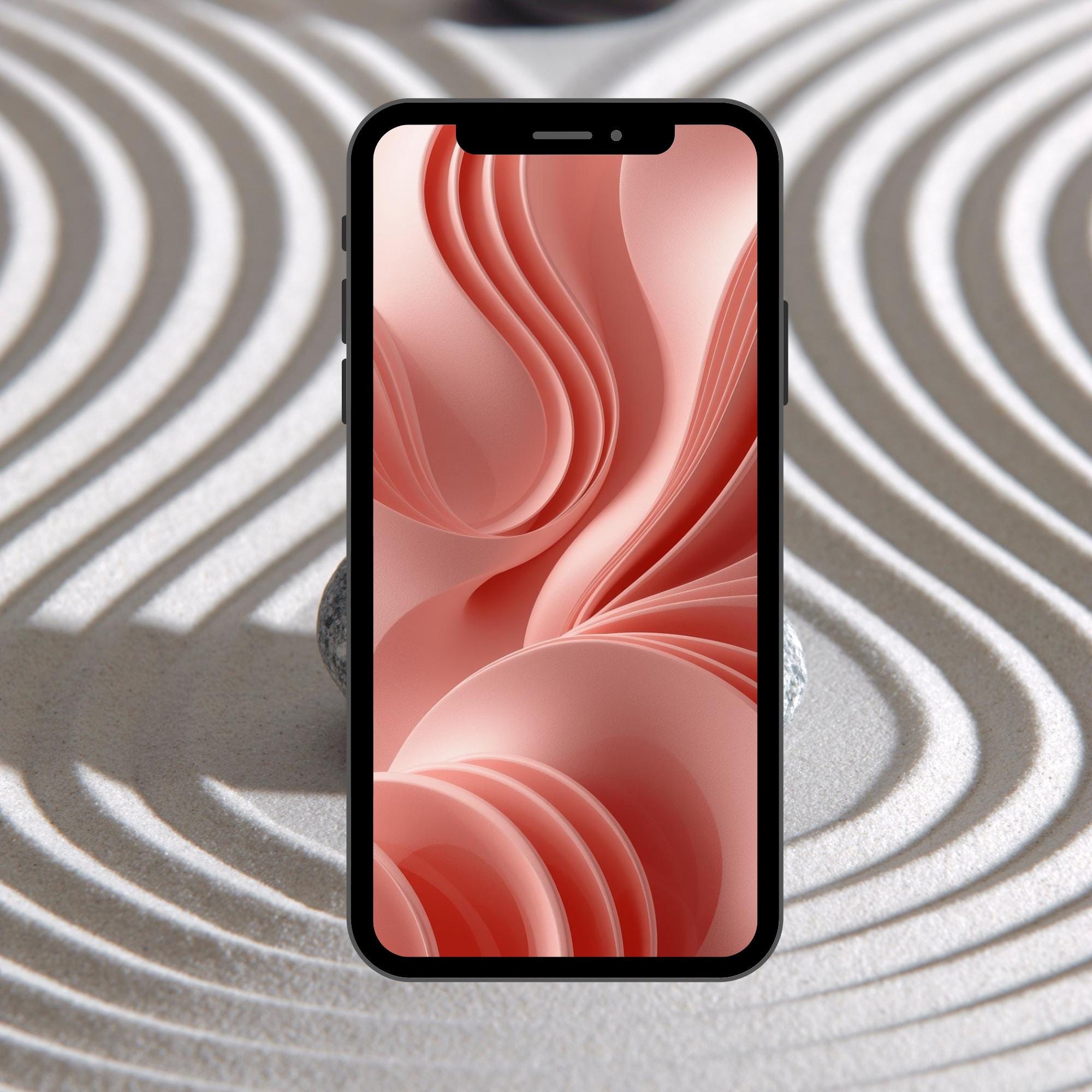 Luxury Pink Abstract Phone Wallpapers, 3D Mobile Background Bundle, Digital Download