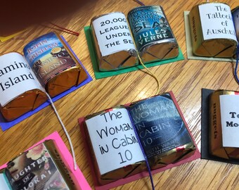 Adult/Young Adult Candy Book favors with book images - great for any book themed event-wedding, book club, retirement, graduation, birthday