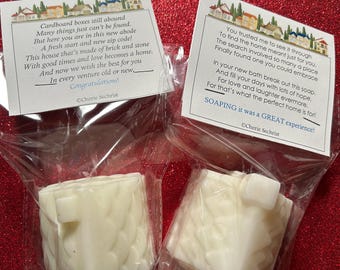 Realtor closing settlement soap gift w/ topper & verse House Shape Soap, Housewarming Home Closing Gift, Goat Milk Soap, Realtor Soap