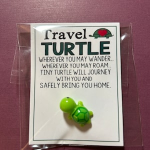 Travel turtle pocket good luck charm for peace of mind for safe travels