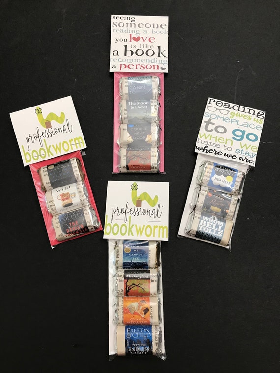 SIX Packs of Candy Book Favors for Book Themed Party Wedding Etsy