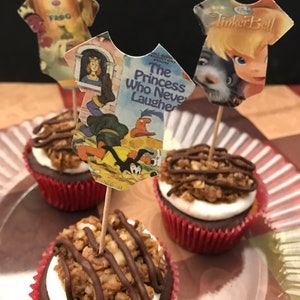 TWELVE Storybook Onesie shaped cupcake toppers
