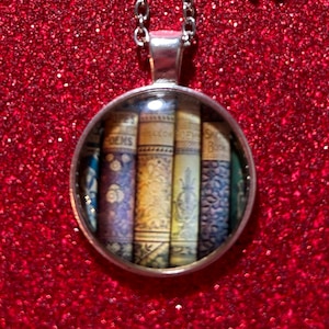 Book Lover Pendant necklace with 19.5&quot; lobster clasp chain