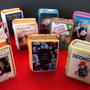 TWO Book Soaps for book lovers - Favorite gift for librarian, book clubs, book lover, party favor, gift, shower favor